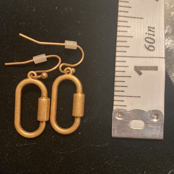 Mini Industrial Style Carabiner Earrings - Picture 4 of 4